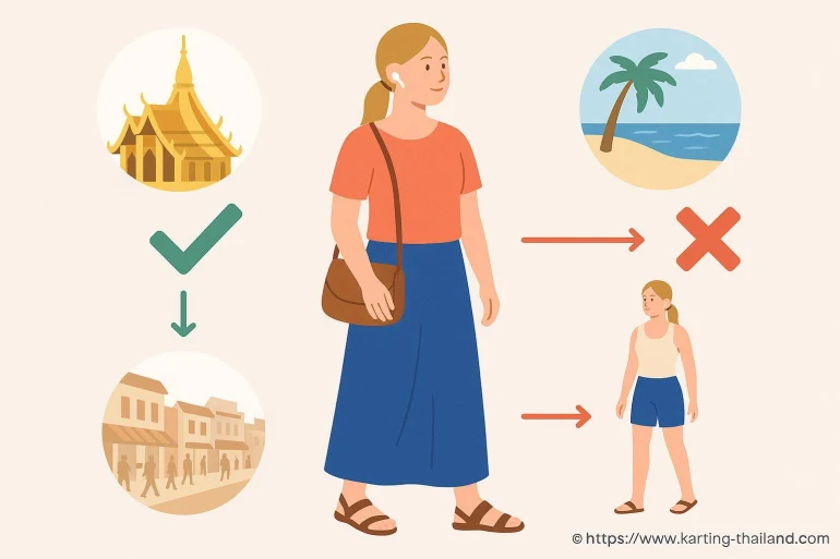 Tenue vestimentaire adaptée temples thaïlandais