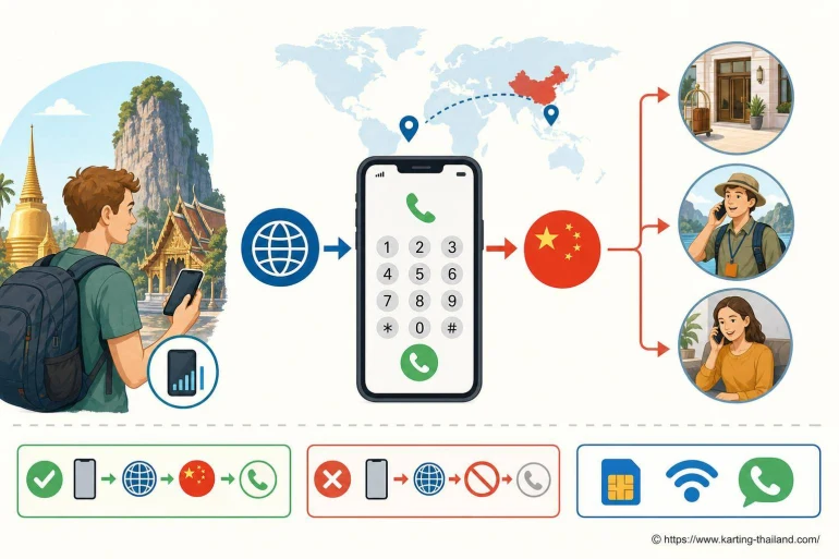 Appel téléphonique international vers la Chine