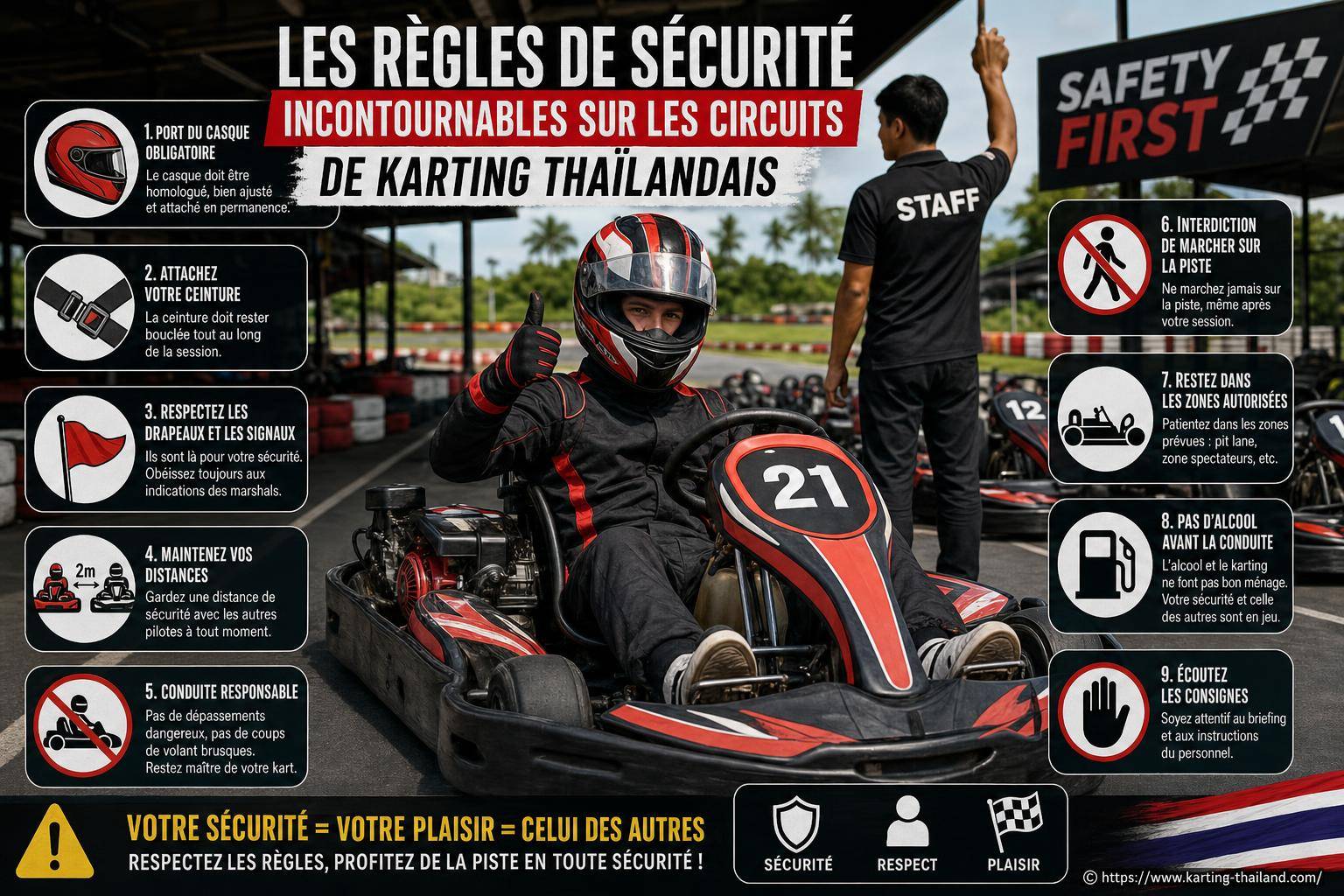 Les règles de sécurité incontournables sur les circuits de karting thaïlandais